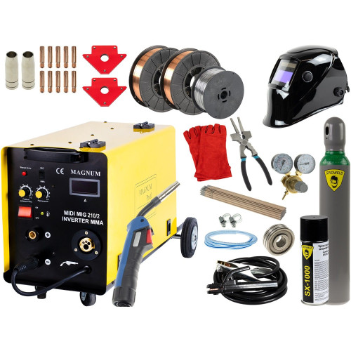 Spawarka Magnum MIDI MIG 210/2 MMA - zestaw - U MI 210/2MMA-G - Magnum - 1
