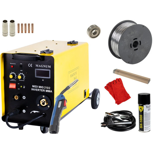 Spawarka Magnum MIDI MIG 210/2 MMA - zestaw - U MI 210/2MMA-G - Magnum - 4
