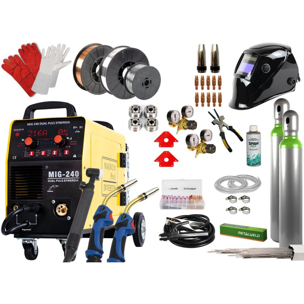 Spawarka Magnum MIG 240 Dual Puls Synergia - zestaw - U MI 240 DP-G - Magnum - 1