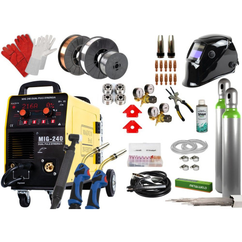Spawarka Magnum MIG 240 Dual Puls Synergia - zestaw - U MI 240 DP-G - Magnum - 1