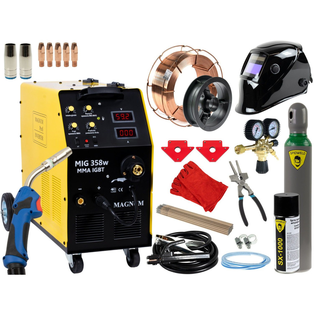 Spawarka Magnum MIG 358 W MMA IGBT - zestaw - U MI 358W MMA-G - Magnum - 1