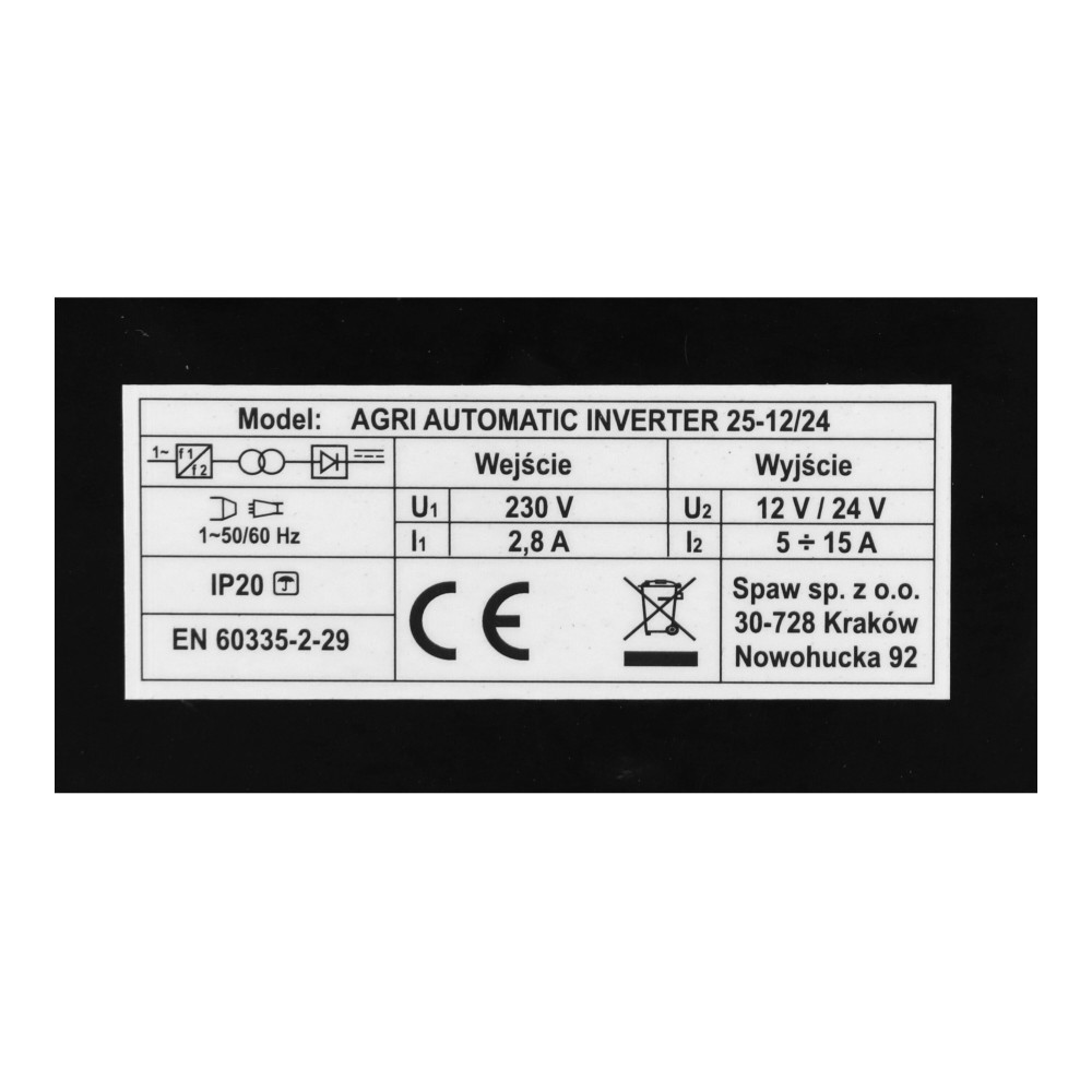 Prostownik inwertorowy Magnum AGRI 25-12/24 - U Ł AGRI25AUT - Magnum - 9