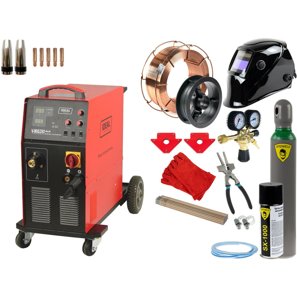 Spawarka Ideal V-MIG 280 4x4 Digital MMA - zestaw - V-MIG280MMA-G - Ideal - 1