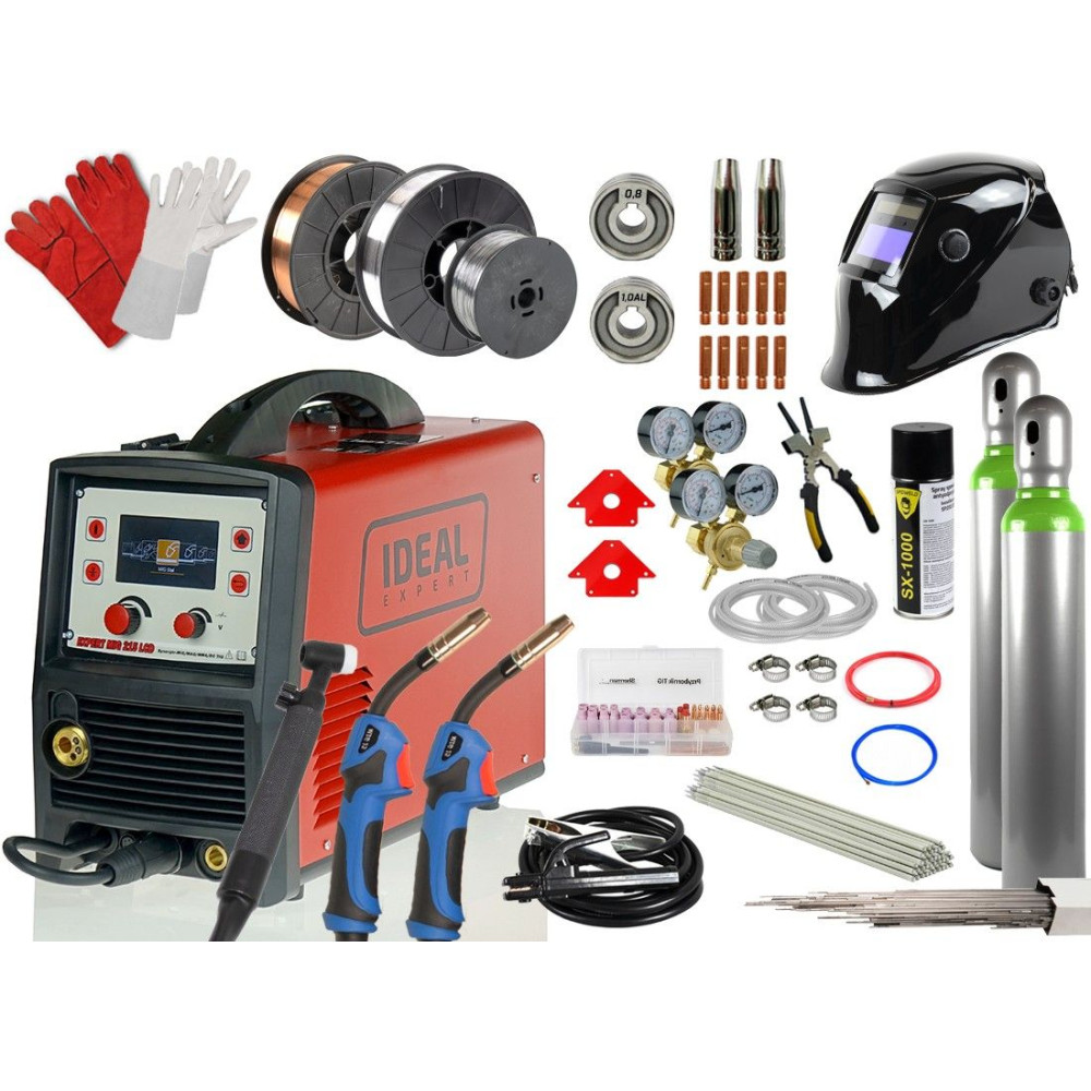 Spawarka Ideal Expert MIG 215 LCD - zestaw - EXMIG215LCD-G - Ideal - 1
