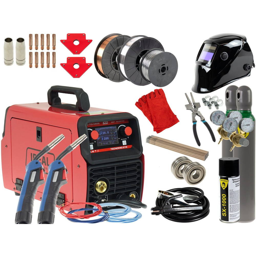 Spawarka Ideal Tecnomig 212 LCD Synergic - zestaw - TMIG212LCD-G - Ideal - 2