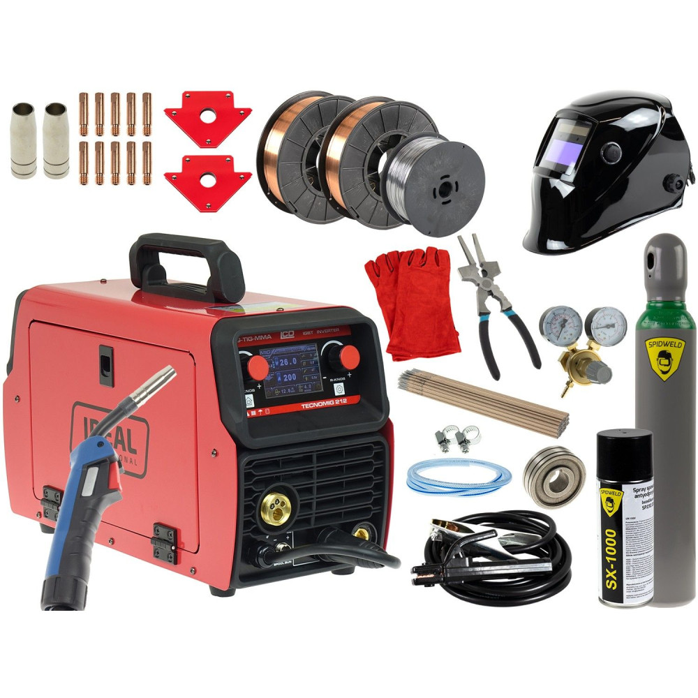 Spawarka Ideal Tecnomig 212 LCD Synergic - zestaw - TMIG212LCD-G - Ideal - 3