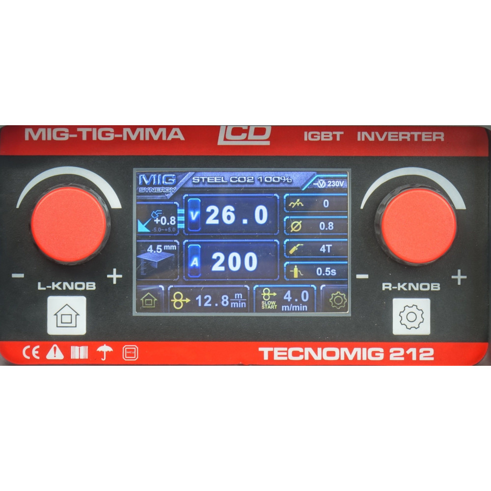 Spawarka Ideal Tecnomig 212 LCD Synergic - zestaw - TMIG212LCD-G - Ideal - 10