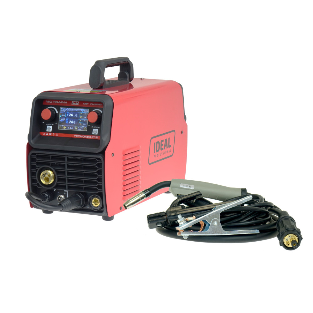 Spawarka Ideal Tecnomig 212 LCD Synergic - zestaw - TMIG212LCD-G - Ideal - 14