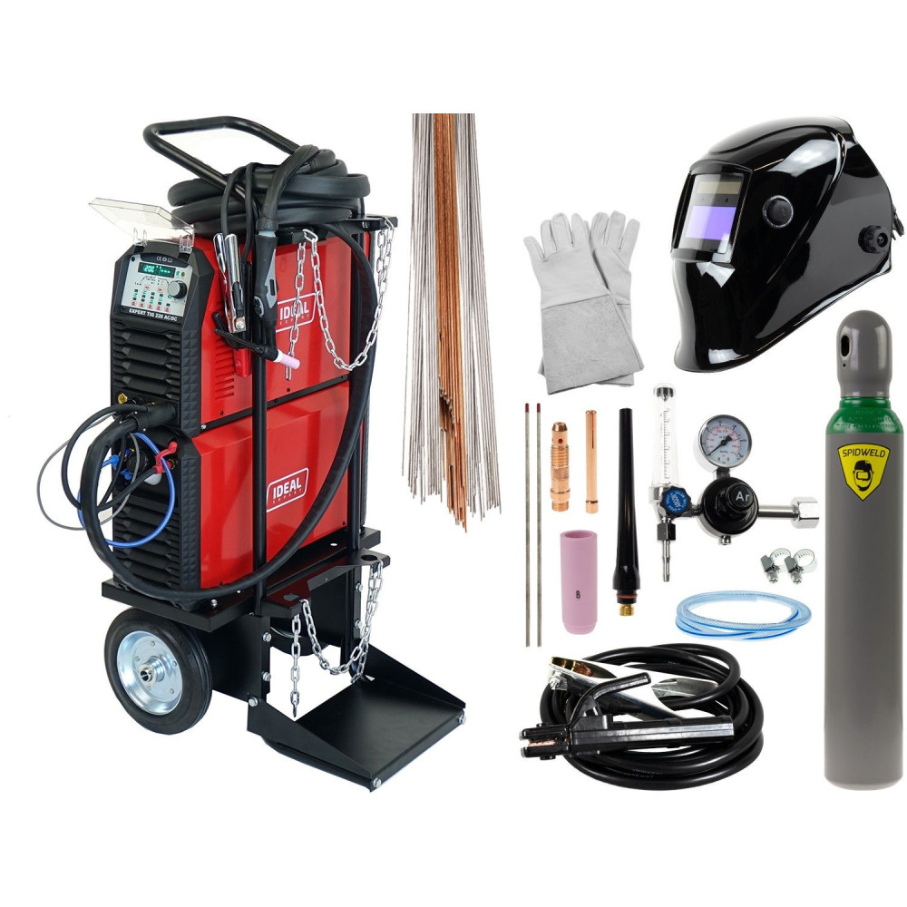 Spawarka Ideal Expert TIG 220 AC/DC Pulse W - zestaw wodny - EXTIG220AW-G - Ideal - 1