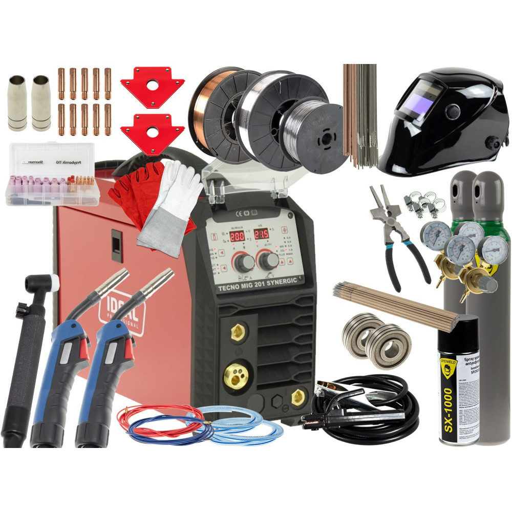 Spawarka Ideal Tecnomig 201 Synergic - zestaw - TMIG201MMA-G - Ideal - 1