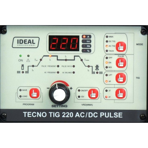 Spawarka Ideal Tecnotig 220 AC/DC Pulse MPX - zestaw - TTIG220ACMPX-G - Ideal - 7