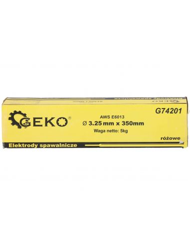 Elektrody spawalnicze GEKO AWS E6013 różowe fi 3,25/350/5,0 kg - G74201 - GEKO - 1