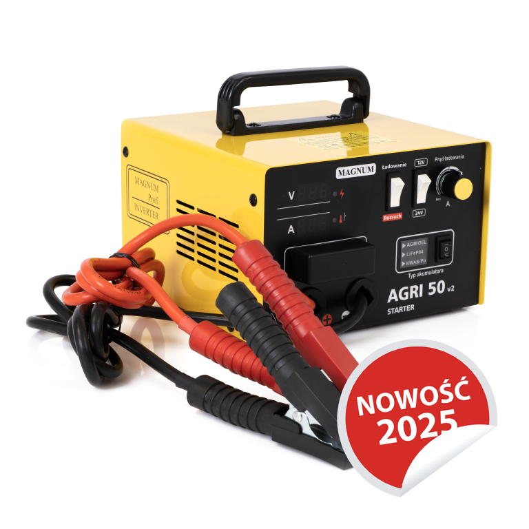 Prostownik inwertorowy z rozruchem Magnum AGRI 50 Starter v2